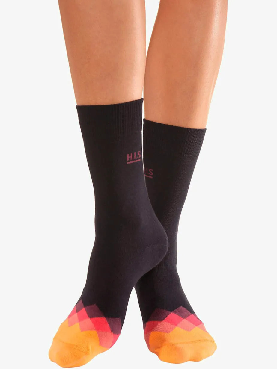 socks socquettes with pointe joliment colorée